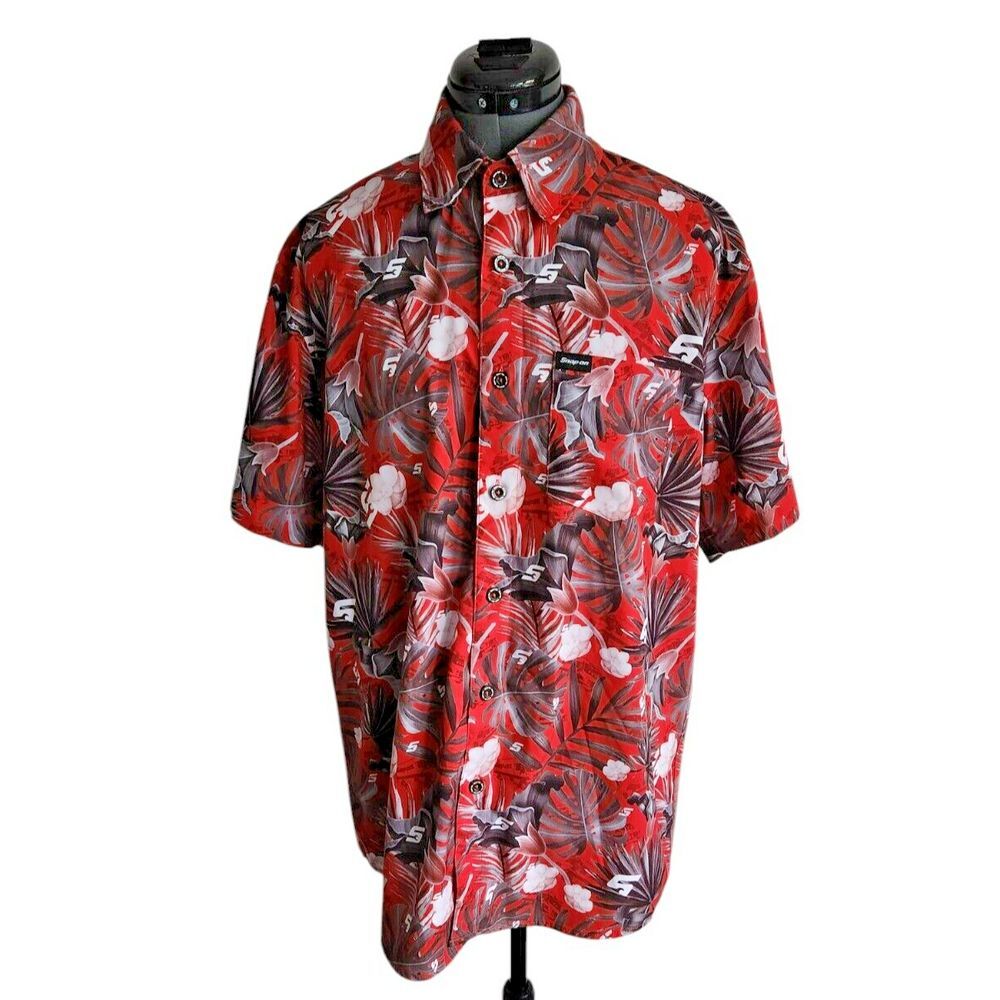Dixxon Flannel Co Snap-on Limited Edition‎ Red Tropical Floral Shirt Mens Medium
